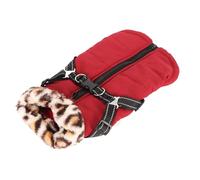 Chaqueta para Cachorro, Cuello con Estampado Reflectante, Abrigo Cálido para Perro, Grueso, Resistente Al Viento para Otoño (M)