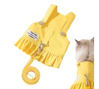 Chaqueta para caminar para gatos: sin arnés con hebilla giratoria, cuerda ajustable y chaleco al aire libre | Ropa de gato perfecta para paseos seguros, viajes, aventuras y exploraciones al