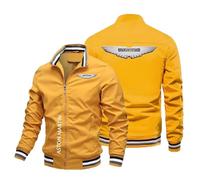 Chaqueta para Hombre Diseño Clásico A.s.t.o.n M.a.r.ti.n, Traje de Vuelo Ligero con Cremallera, Cómoda Cálido Cardigan Tops, Aire(Yellow,XXL)