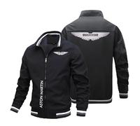 Chaqueta para Hombre Diseño Clásico A.s.t.o.n M.a.r.ti.n, Traje de Vuelo Ligero con Cremallera, Cómoda Cálido Cardigan Tops, Aire(Black,L)