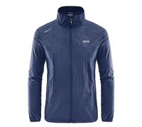 Chaqueta para hombre, sin soporte para sombrero, protector solar, delgada, transpirable, para jóvenes, gabardina deportiva para estudiantes, azul oscuro, XXL
