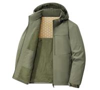 Chaqueta para hombre, talla grande, chaqueta con cremallera, cortavientos e impermeable, con capucha, abrigo casual y moderno, chaqueta para hombre, media temporada, cómoda y holgada, con bolsillos