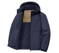 Chaqueta para hombre, talla grande, chaqueta con cremallera, cortavientos e impermeable, con capucha, abrigo casual y moderno, chaqueta para hombre, media temporada, cómoda y holgada, con bolsillos