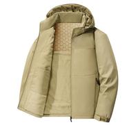 Chaqueta para hombre, talla grande, chaqueta con cremallera, cortavientos e impermeable, con capucha, abrigo casual y moderno, chaqueta para hombre, media temporada, cómoda y holgada, con bolsillos