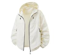 Chaqueta para hombre y mujer, invierno, chaquetas impermeables y antiviento, con bolsillos y capucha, chaqueta de media temporada, manga larga, protección solar y cómoda, abrigo con cremallera