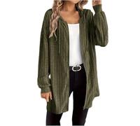 Chaqueta para mujer de media temporada larga - Chaqueta ligera para mujer, chaqueta fina, cárdigan informal, sudadera color puro, protección solar, chaquetas con cremallera, chaquetas holgadas