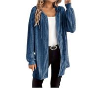 Chaqueta para mujer de media temporada larga - Chaqueta ligera para mujer, chaqueta fina, cárdigan informal, sudadera color puro, protección solar, chaquetas con cremallera, chaquetas holgadas