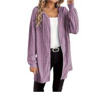 Chaqueta para mujer de media temporada larga - Chaqueta ligera para mujer, chaqueta fina, cárdigan informal, sudadera color puro, protección solar, chaquetas con cremallera, chaquetas holgadas