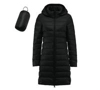 Chaqueta para mujer, invierno, larga con capucha, impermeable, chaqueta de plumón para mujer, ligera, plegable, chaquetas de senderismo, cálidas, acolchadas, anorak parka, chaqueta cortavientos