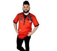 Chaqueta para peluquería canina con manga corta Figarino, roja