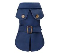 Chaqueta para Perro A Prueba De Viento para Exteriores, Schnauzer Pug Yorkshire Terrier Shiba Inu Poodle Chihuahua con Cinturón Decorativo, Cortavientos,Azul,SG