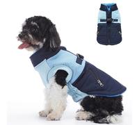Chaqueta para perro con anillo en D, chaleco cálido para clima frío para mascotas, ligeramente impermeable, resistente al viento, disfraz de algodón para cachorros, perros pequeños y medianos_XL