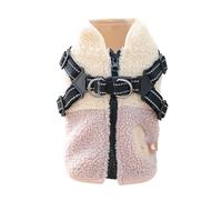 Chaqueta para perro con forro polar - Abrigo de invierno para mascotas con apertura para el arnés, ropa cálida para perros para clima frío, diseño impermeable y resistente al viento | Suave y cómodo
