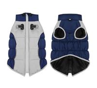 Chaqueta para Perro Impermeable, Ajustable, Cálida Y A Prueba De Frío, con Cremallera, para Labradors, Golden Retrievers, Bulldogs, Perros Pastores,Azul Marino,SG