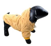Chaqueta para perros de pana amarilla con capucha - Ropa para perros