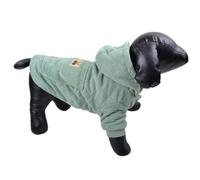Chaqueta para perros de pana verde con capucha - Ropa para perros