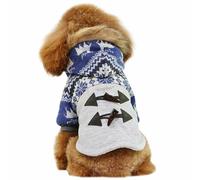 Chaqueta para perros GogiPet con patrón noruego de reno, azul