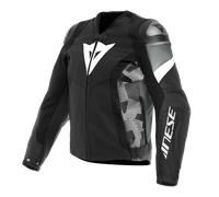 Dainese Avro 5, chaqueta de cuero 58 male Negro/Blanco/Gris Oscuro