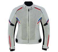 Chaqueta perforada tricapa de verano para moto Mujer (COLOR GRIS) (XS)