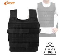 Chaleco lastrado chaleco de peso de 20 kg para entrenamiento de fuerza y resistencia pesos metálicos extraíbles incluidos