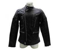 Chaqueta piel STINA Cruzada negra NIVEL 2 - Color: NEGRO, Talla: Talla 5XL