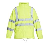 Chaqueta polar amarilla Blackrock Hi Vis, para hombre y mujer, duradera y cálida, antipilling, ropa de trabajo de seguridad reflectante de alta visibilidad, totalmente certificada EN