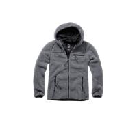 Brandit Teddyfleece Worker Chaqueta, negro-gris, tamaño S para Hombres