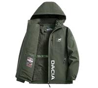Chaqueta Polar Hombre Da.ci-a, Cálido Suave Sudadera de Manga Larga Invierno, Chaqueta Casual con Estampado, para Senderismo, Polar(Green,S)