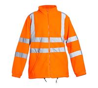 Chaqueta polar naranja Blackrock Hi Vis, para hombre y mujer, duradera y cálida, antipilling, ropa de trabajo reflectante de alta visibilidad, con certificación EN.