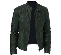 Chaqueta Primavera Hombre Abrigo - S Otoño E Invierno Abrigo Sólido Informal Deportes Abrigo con Cremallera Bolsillo Béisbol Ropa Chaqueta Voladora (Green XXXXXL)