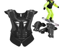 Chaqueta Protección Moto & Rodilleras - PVC EVA M L | Set Protector Mo-to Cross Niños 8-15 Años | Equipación Ciclismo Y Moto para Niños Y Niñas