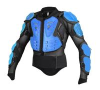 Chaqueta Protectora Integral Motociclistas Adultos, Protector Pecho Espalda y Columna Vertebral, Equipo de protección para Motocross odoterreno Motos de Cross ATV y MTB ,Blue-3XL