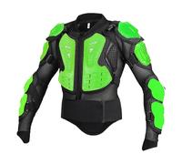 Chaqueta Protectora Integral Motociclistas Adultos, Protector Pecho Espalda y Columna Vertebral, Equipo de protección para Motocross odoterreno Motos de Cross ATV y MTB ,Green-S