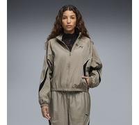 Chaqueta PUMA Sport tejida de corte holgado para mujer, Ropa, Beige, L