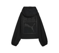 Chaqueta PUMA x ROSÉ de media cremallera y corte extragrande para mujer, Ropa, Negro, S S