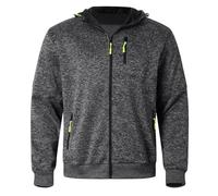 Chaqueta Punto Hombre, Chaqueta con Capucha Hombre Color Sólido Tejido Jacquard Transpirable Y Elástico Cazadora para Gimnasio O Estilo Casual Diseño con Cremallera Completa Y Bolsillos Canguro