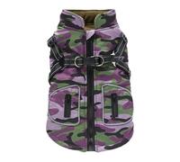 Chaqueta Reflectante para Perros - Chaqueta Impermeable Para Perros, Chaleco Suave Invierno Forro Fleece, Ropa Al Aire Libre A Prueba De Viento, Traje Cómodo | Clip De Arnésel De Diseño Elegante Para