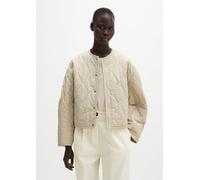 Chaqueta relajada acolchada de algodón Linen Beige 34