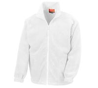 Chaqueta Result de forro polar antipilling, con cremallera completa, para hombres , Hombre, color blanco, tamaño XL