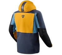 Revit Smock Blackwater 3 H2O Chaqueta cortavientos de motocicleta impermeable, azul-amarillo, tamaño L para Hombres