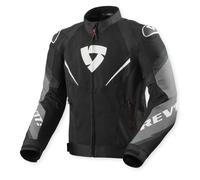 Revit Quantum 3 Air Chaqueta Textil Moto, negro/gris/rojo, Talla S