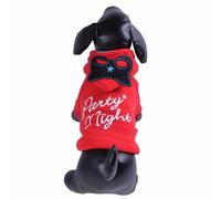 Chaqueta roja de forro polar para perros "Gato de incógnito"