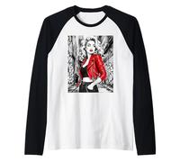 Chaqueta roja Glamour Muse Urban Alley Fashion Ink Art Camiseta Manga Raglan
