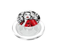 Chaqueta roja Glamour Muse Urban Alley Fashion Ink Art PopSockets PopGrip para MagSafe
