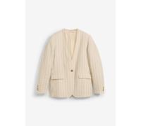 Chaqueta sin cuello de lino puro 44
