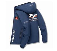 Chaqueta Softshell Hombre Is.le of M.a.n T.T, Coat de Mmpermeable Ligera, Chaquetas para Primavera y Verano, óptima(Blue,M)