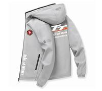 Chaqueta Softshell Hombre Is.le of M.a.n T.T, Coat de Mmpermeable Ligera, Chaquetas para Primavera y Verano, hombre(Grey,M)