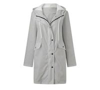 Chaqueta softshell para mujer, tallas grandes, cortavientos, chaqueta larga para mujer, impermeable, chaqueta para el aire libre, otoño e invierno, chaqueta de entretiempo con capucha, chaqueta