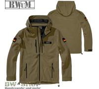 CHAQUETA SOFTSHELL TÁCTICA BWuM + parche y banderas chaqueta de campo bw chaq...