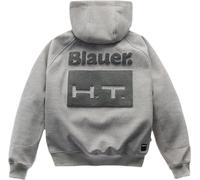 Chaqueta Sudadera Moto Blauer Easy Man Hoody Gris Melange Parche Gris